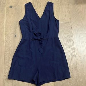Sleeveless navy romper